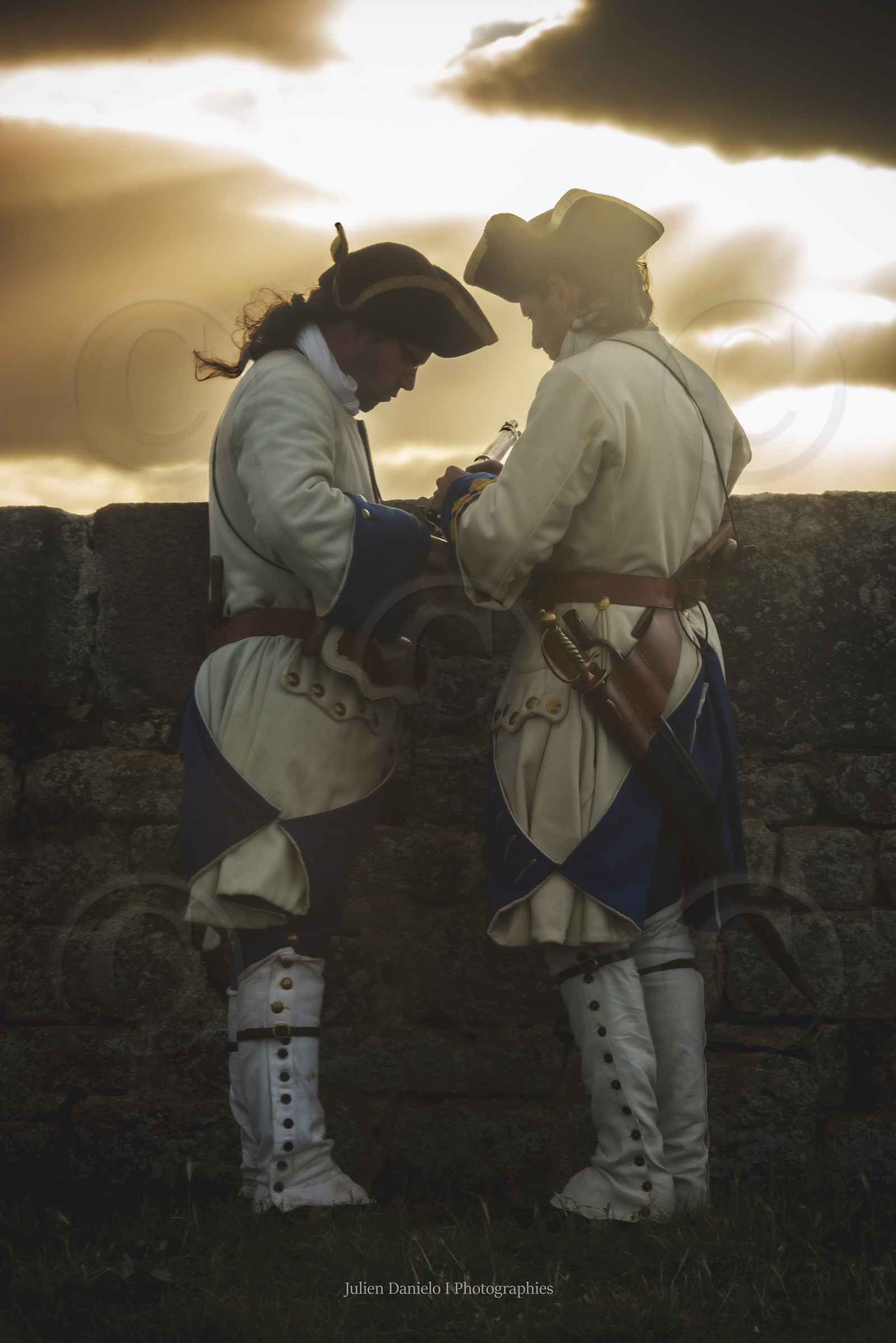 1758 - La compagnie franche de la Marine en exercice de tir