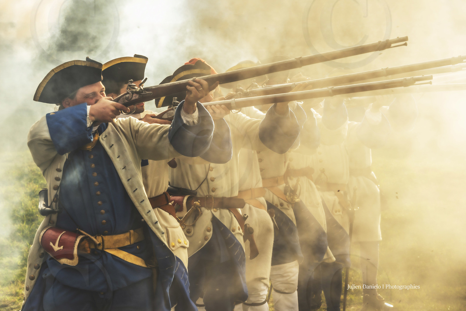 1758 - La compagnie franche de la Marine en exercice de tir
